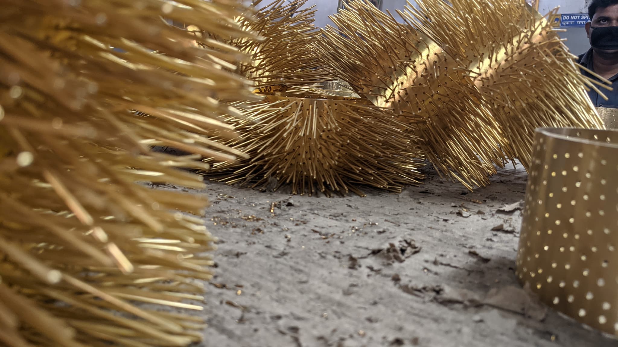 Crafted Gold-Plated Wire Cluster